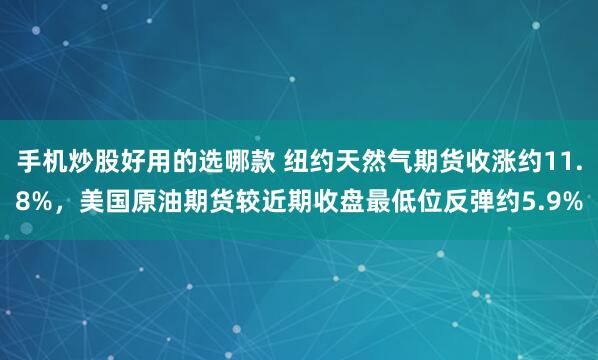 手机炒股好用的选哪款 纽约天然气期货收涨约11.8%，美国原油期货较近期收盘最低位反弹约5.9%