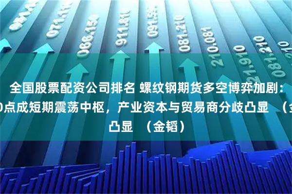 全国股票配资公司排名 螺纹钢期货多空博弈加剧：3100点成短期震荡中枢，产业资本与贸易商分歧凸显  （金韬）